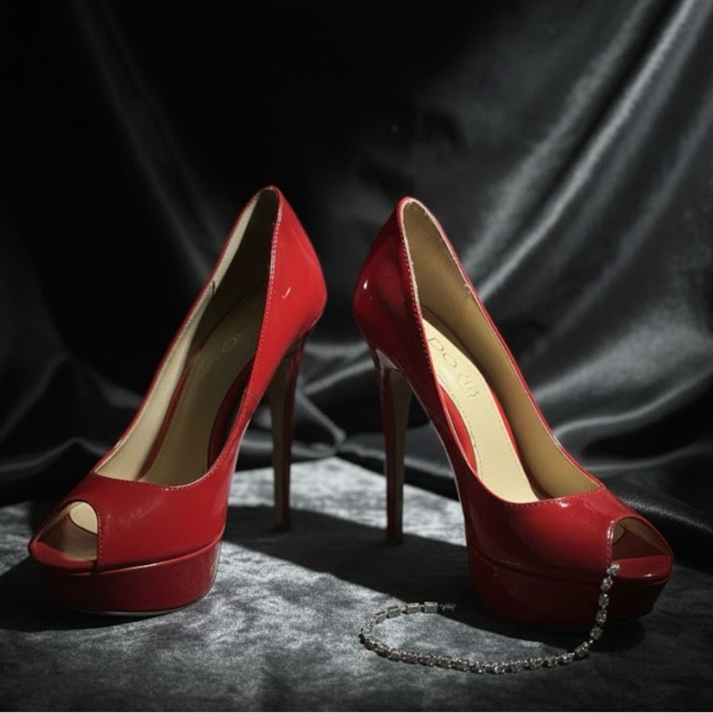 Aldo Chic Red Platform Heels